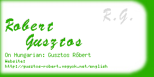 robert gusztos business card